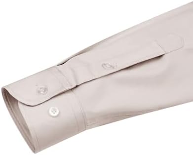 J.VER Men's Dress Shirts Solid Long Sleeve Stretch Wrinkle-Free Formal Shirt Business Casual Button Down Shirts