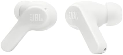 JBL Vibe Beam - True Wireless JBL Deep Bass Sound Earbuds, Bluetooth 5.2, Water & Dust Resistant, Hands-free call with VoiceAware, Up to 32 hours of battery life (White)