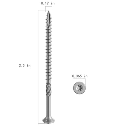 #10 * 3-1/2" 304 Stainless Steel Deck Screws, (130pcs) 2 lbs.Exterior Wood Screws, Rust Resistant epoxy Coated, Bronze, T25 Star Bit