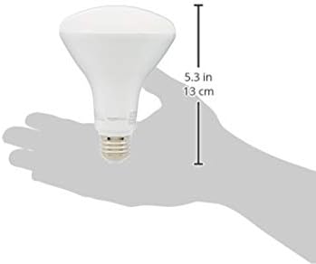 Amazon Basics BR30 LED Light Bulbs, Energy Efficient, Dimmable, E26 Standard Base, 65 Watt Equivalent, 11W, 10,000 Hour Lifetime, Soft White 2700K, 6-Pack of Bulbs