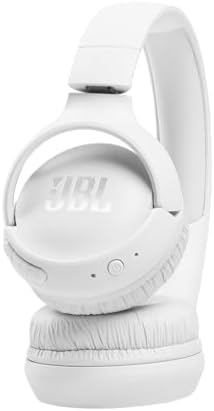 JBL Tune 510BT - Bluetooth headphones with up to 40 hours battery, microphone for call, foldable and comfortable, Android and iOs compatible (White)