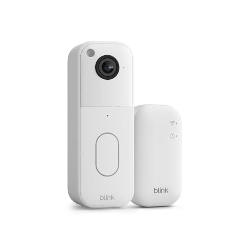 Blink Video Doorbell (newest model) – Head-to-toe HD view, two-year battery life, and simple setup. Sync Module Core included – System (White)