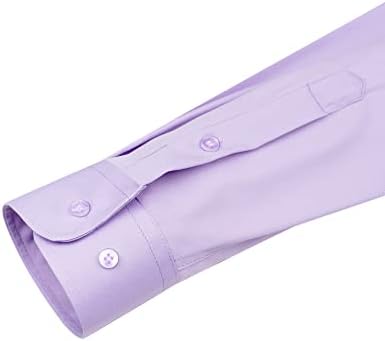 J.VER Men's Dress Shirts Solid Long Sleeve Stretch Wrinkle-Free Formal Shirt Business Casual Button Down Shirts