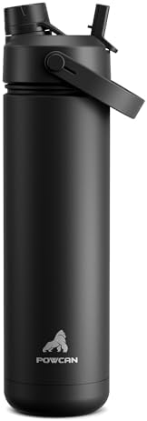 26 oz Insulated Water Bottle with 2-in-1 Straw and Spout Lid, Keep Cold 24H, Leak-Proof, Fits in Car Cup Holder, Stainless Steel Water Bottle for Sports, Travel, and School (Dark Knight)