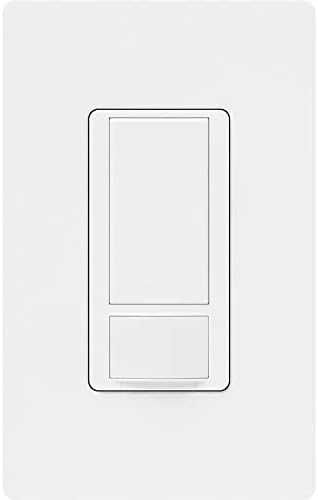 Lutron Maestro Motion Sensor Light Switch Indoor for Bathroom, Garage, Laundry Room, Any Bulbs, Occupancy Vacancy Sensor, Single-Pole, MS-OPS2-WH, White