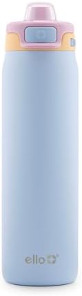 Ello Pop & Fill Stainless Steel Water Bottle with Quick Fill Technology, Double Walled Vacuum Insulated Metal, Leak Proof Locking Lid, Sip & Chug, BPA Free, Holiday Gift for Him Her, 22oz, 32oz, 40oz