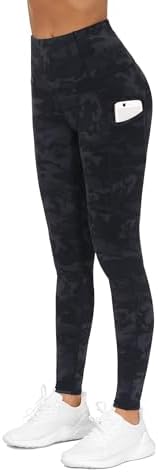 THE GYM PEOPLE Thick High Waist Yoga Pants with Pockets, Tummy Control Workout Running Yoga Leggings for Women