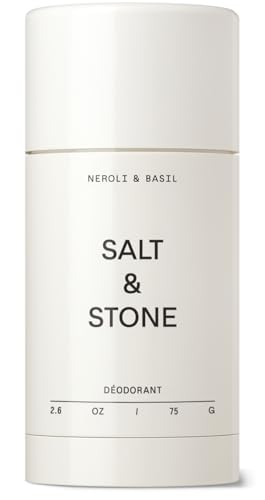 SALT & STONE Aluminum Free Deodorant | Extra Strength 48 Hour Protection for Women & Men | Made with Seaweed Extracts, Shea Butter & Prebiotics (Neroli & Basil)