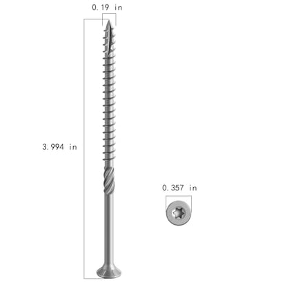 #10 * 4" 304 Stainless Steel Deck Screws, (860pcs) 15 lbs.Exterior Wood Screws, Rust Resistant epoxy Coated, Bronze, T25 Star Bit