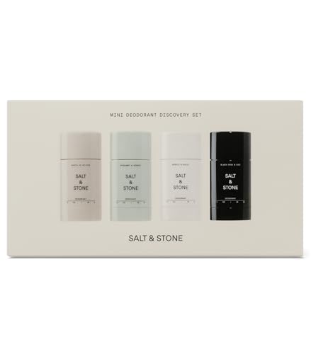 SALT & STONE Aluminum Free Deodorant | Extra Strength 48 Hour Protection for Women & Men | Made with Seaweed Extracts, Shea Butter & Prebiotics (Mini Deodorant Discovery Set)