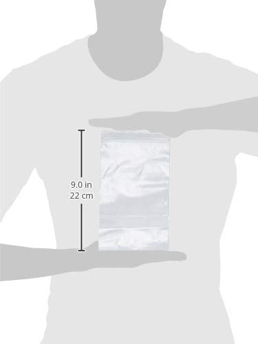 5 x 8 inches, 2Mil Clear Reclosable ZIP Bags, case of 1,000 GPI Brand