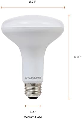 SYLVANIA ECO LED BR30 Light Bulb, 65W = 10W, Dimmable, Frosted Finish, 650 Lumens, 2700K, Soft White - 4 Pack (40870)