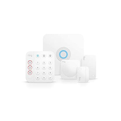 Ring Alarm 5-Piece Kit – Wireless Smart Home Security System | Expandable | Easy Setup | Mobile App Control | 24/7 Professional Monitoring | Alexa Compatible