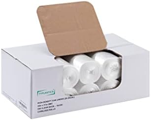 TYPLASTICS 20-30 Gallon Clear Trash Can Liners - 30" x 37" - High Density Garbage Bags - Case of 500 - Multipurpose for Office, Outdoor, Recycling, Industrial and Commercial