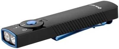 OLIGHT Arkfeld Pro Rechargeable EDC Flat Flashlight with Green Beam, UV and White LED Combo, 1300 Lumens Portable Pocket Lights, Triple Sources for Outdoors Emergency Working (Black CW)