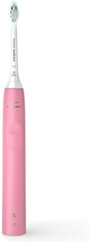 Philips Sonicare 4100 Rechargeable Electric Toothbrush, with Pressure Sensor, 2 Intensity Settings, SmarTimer and QuadPacer, 14-Day Battery Life, Deep Pink, Model HX3681/26