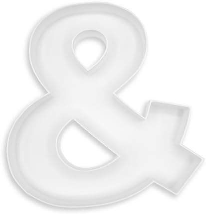 10" Reusable Plastic Box Form Tray Display for Treats, Charcuterie, Cake Pop, Candy, Charcuterie Box, Custom Charcuterie Letters Fillable - Reusable Letter Box - (White Plastic, &)