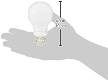 Amazon Basics A19 LED Light Bulbs, 60 Watt Equivalent, Energy Efficient 9W, E26 Standard Base, Soft White 2700K, Dimmable, 10,000 Hour Lifetime , 6-Pack