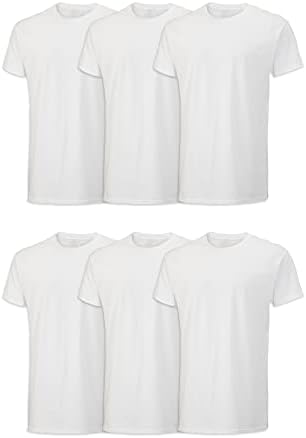 Fruit of the Loom Men's Undershirts, Moisture Wicking & Tag Free, Short Sleeve Crew T-Shirts
