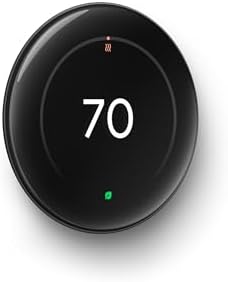 Google Nest Learning Thermostat (4th Gen, 2024) with Nest Temperature Sensor - Energy Saving Smart Thermostat - Works with Alexa, Apple HomeKit and Google Home App - Polished Obsidian