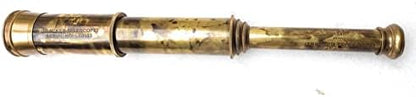 Rare Brass Telescope Spyglass - East India Company 1818 Tracker Vintage Pirate Spyglass Scope Antique 32" Large Handstitched Leather Gift Box (BT-EIC-32)