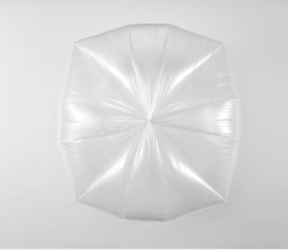 TYPLASTICS 45-48 Gallon Clear Trash Can Liners - 43" x 48" - High Density Garbage Bags - 200 Pack - Multipurpose for Office, Yard, Recycling, Industrial and Commercial