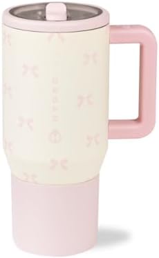 HydroJug Kids - 20 oz Insulated Kids Water Bottle with Flip Straw & Handle | Leak-Proof & Durable | Perfect for School, Sports, Lunch, Travel & Camp, Bows