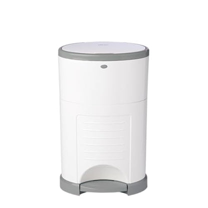 Diaper Dekor Classic Hands-Free Diaper Pail | Easiest to Use | Just Step – Drop – Done | Doesn’t Absorb Odors | Most Economical Refill System | 70% Recycled Materials | EKO White