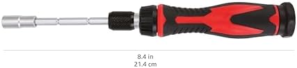 Amazon Basics Magnetic Ratcheting Wrench and Electronics Precision Screwdriver Set, 73 count (Pack of 1), Black/Red/Silver