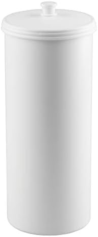 iDesign Plastic Toilet Paper Holder, The Kent Collection – Hold 3 Rolls of Toilet Paper, 6.25" x 6.25" x 15.5", White