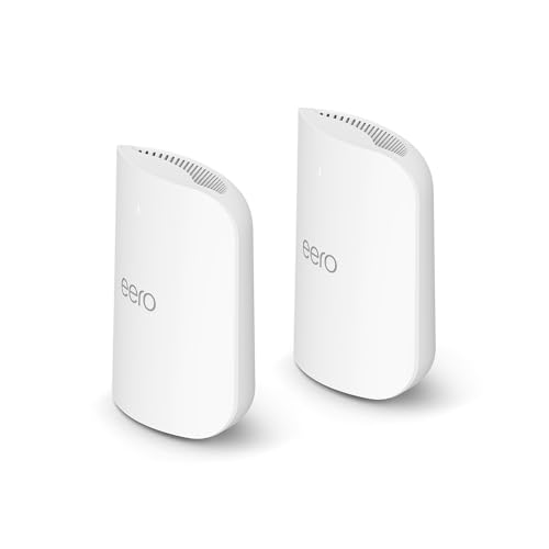 Amazon eero Pro 7 tri-band mesh Wi-Fi 7 router (newest model) - Supports internet plans up to 5 Gbps, Coverage up to 4,000 sq. ft., 2-pack