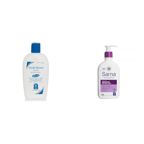 Vanicream Gentle Body Wash -12 fl oz & Sarna Sensitive Anti-Itch Lotion for Dry Skin - 7.5 Fl Oz Bundle