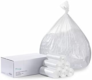 TYPLASTICS 20-30 Gallon Clear Trash Can Liners - 30" x 37" - High Density Garbage Bags - Case of 500 - Multipurpose for Office, Outdoor, Recycling, Industrial and Commercial