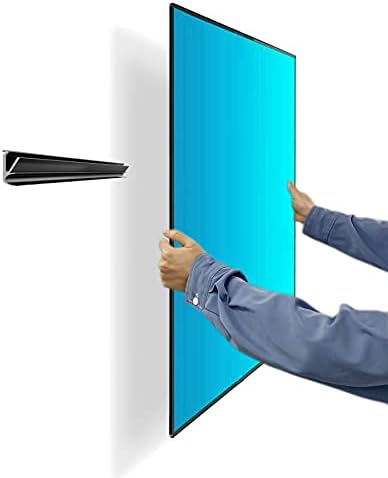 No Stud TV Wall Mount, Drywall Studless TV Hanger No Damage, No Drill, Non Screws, Dry Wall Flat Screen TVs Easy Install Bar Bracket fits VESA 12-55 inch TVs up to 99 lbs, Include Hardware Levels