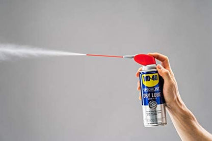 WD-40 Specialist Dry Lube with Smart Straw, Lubricant for Corrosion Protection on Table Saws, Drills and Lathes, Industrial Strength Friction-Reducing Formula, 10 Oz., Twin Pack