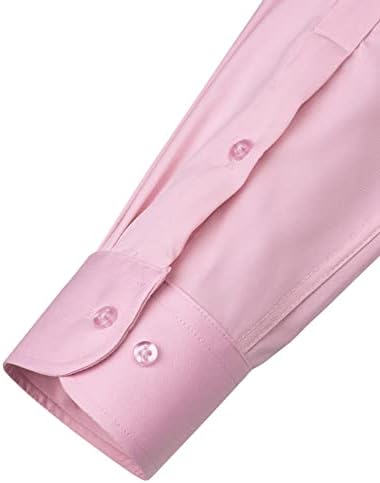 J.VER Men's Dress Shirts Solid Long Sleeve Stretch Wrinkle-Free Formal Shirt Business Casual Button Down Shirts