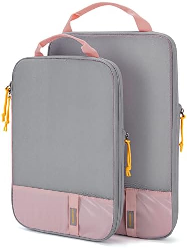 BAGSMART 6 Set Compression Packing Cubes - Lightweight Travel Essentials, Durable Luggage Organizer