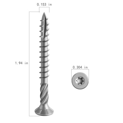 #8 * 2" 304 Stainless Steel Deck Screws, (348pcs) 2 lbs.Exterior Wood Screws, Rust Resistant epoxy Coated, Bronze, T20 Star Bit