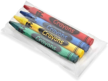 CrayonKing 150 Sets of 4-Packs (600 Bulk Crayons) – Non-Toxic, Individually Wrapped, Perfect for Parties, Restaurants, Classrooms & More