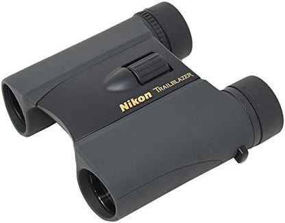 Nikon Trailblazer 8x25 ATB Black Binoculars 8218 | Waterproof, Fogproof, Dual-hinge design, Compact Binocular, Black Rubber Armoring, Mutlilayer-coated lenses | Official Nikon USA Model