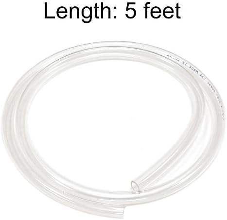 Eastrans 5ft x 1" Dia Clear Vinyl Tubing, Flexible Hybrid PVC Tubing Hose, Lightweight Plastic Tube UV Chemical Resistant Vinyl Hose, BPA Free and Non Toxic