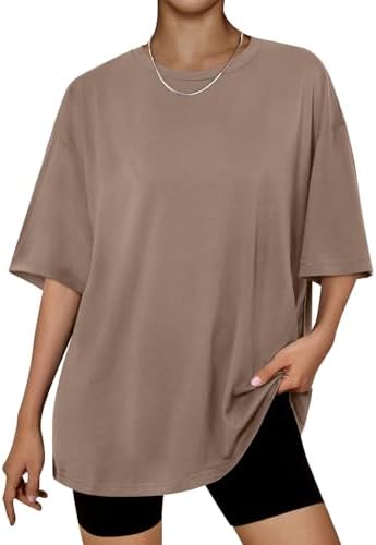 Trendy Queen Womens Oversized Summer T Shirts Fashion Workout Plus Size Tops Short Sleeve Beach Vacation Gym Clothes 2025