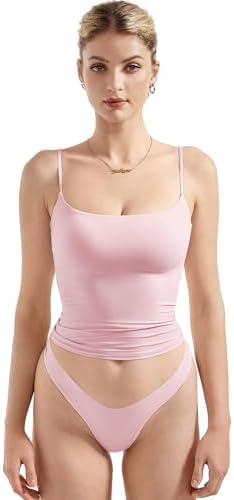 SUUKSESS Women Sexy Square Neck Tank Top Summer Y2K Going Out Basic Cami Shirt