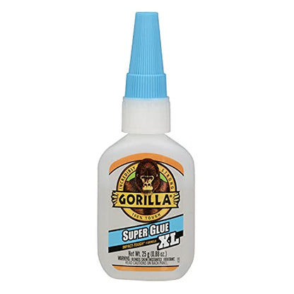 Gorilla Super Glue XL, Clear Glue, 25 Gram (Pack of 6) - All Purpose and Fast Setting for Projects and Repairs