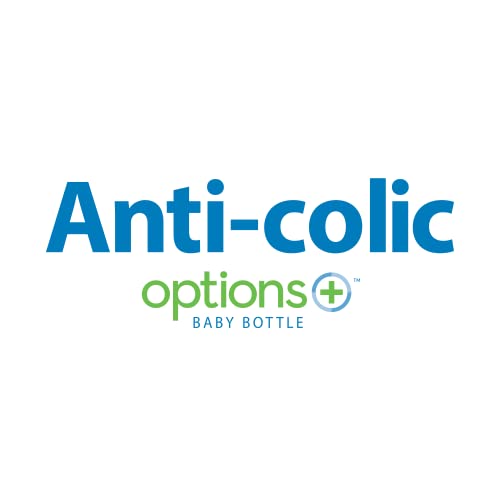 Dr. Brown’s Natural Flow® Anti-Colic Options+™ Narrow Baby Bottles 4 oz/120 mL, with Level 1 Slow Flow Nipple, 3 Pack, 0m+ Blue