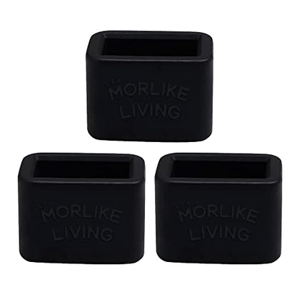 Morlike Silicone Buckle Holder Booster (Black, 3 Pack)