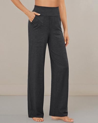 G4Free Yoga Pants Women Wide Leg Pants with Pockets High Waist Stretch Dress Casual Sweatpants Petite/Regular/Tall