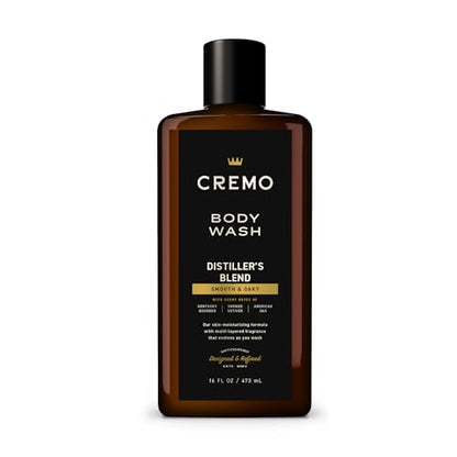 Cremo Body Wash Men, An Elevated Blend with Notes of Kentucky Bourbon, Smoked Vetiver and American Oak, 16 Fl Oz