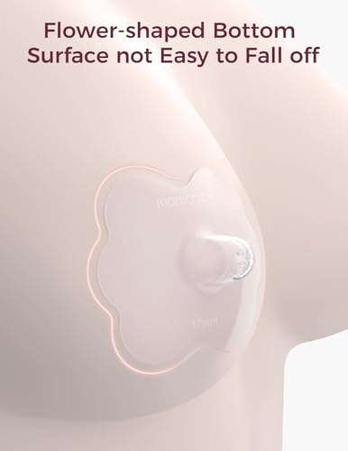 Momcozy Nipple Shield, Floral Contact Nipple Shield for Breastfeeding Moms with Flat or Inverted Nipples, Made Without BPA/BPS, 20mm, 2 Pairs