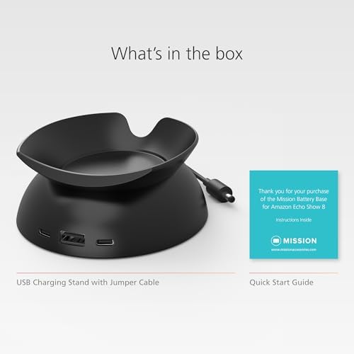 Made for Amazon Stand with USB-C and USB-A Charging Ports for Echo Spot (2024 Release)